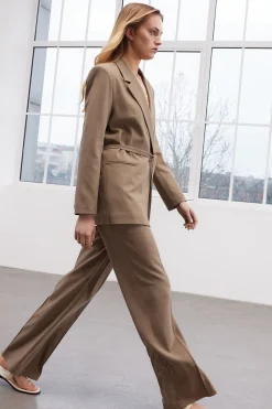 Trendyol Blazer oversize anudada^Mujer Chaquetas