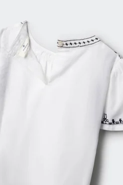 Springfield Kids Blusa blanca bordados ni&ntilde;a^Niños Camisas Y Blusas