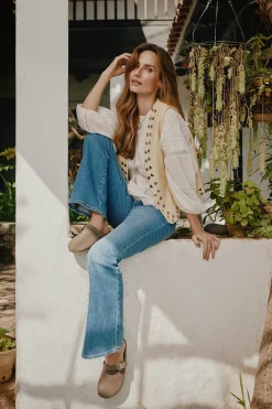 Slowlove Blusa bordada^Mujer Camisas Y Blusas