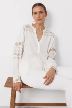 Cortefiel Blusa bordada^Mujer Camisas Y Blusas