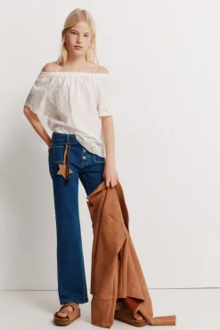 Springfield Kids Blusa bordada ni&ntilde;a^Niños Camisas Y Blusas