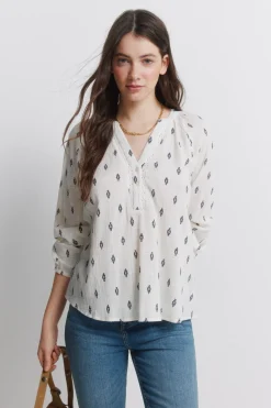 Springfield Blusa bordados lace^Mujer Camisas Y Blusas