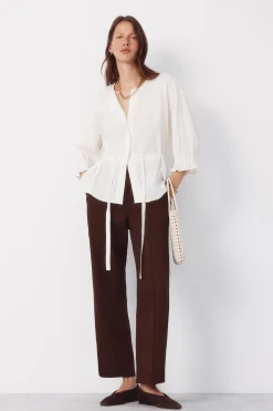 Cortefiel Blusa cord&oacute;n^Mujer Camisas Y Blusas