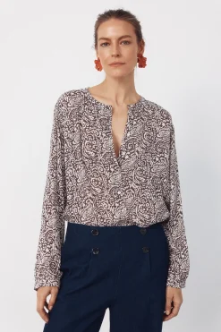 Cortefiel Blusa cuello redondo^Mujer Camisas Y Blusas