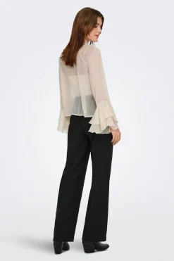 Only Blusa de gasa manga volantes^Mujer Camisas Y Blusas
