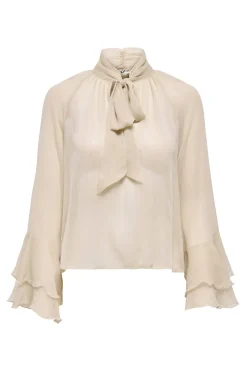 Only Blusa de gasa manga volantes^Mujer Camisas Y Blusas