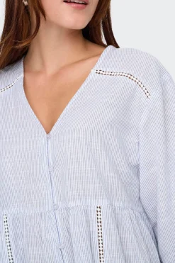 Only Blusa de rayas manga larga^Mujer Camisas Y Blusas