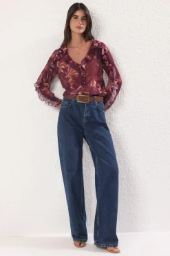 Trendyol Blusa flu&iacute;da volantes^Mujer Camisas Y Blusas