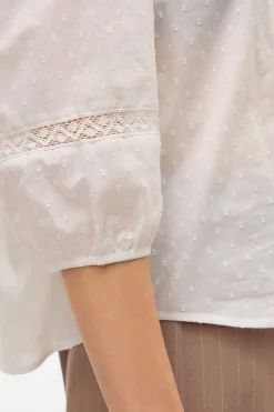 Vero Moda Blusa manga 3/4 de plumeti^Mujer Camisas Y Blusas