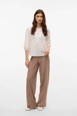 Vero Moda Blusa manga 3/4 de plumeti^Mujer Camisas Y Blusas