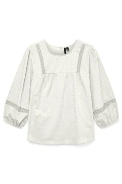 Vero Moda Blusa manga 3/4 de plumeti^Mujer Camisas Y Blusas