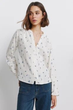 Springfield Blusa manga larga^Mujer Camisas Y Blusas