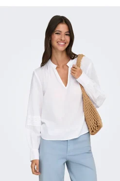 JDY Blusa manga larga bordada^Mujer Camisas Y Blusas