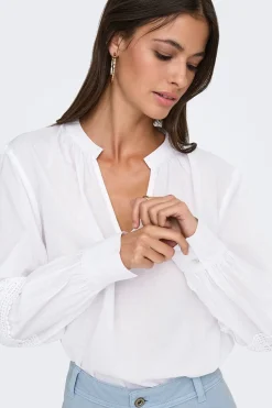 JDY Blusa manga larga bordada^Mujer Camisas Y Blusas