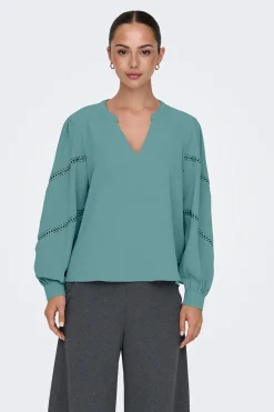 JDY Blusa manga larga bordada^Mujer Camisas Y Blusas