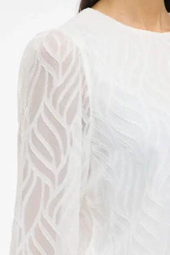 Vila Blusa manga larga con cuello redondo^Mujer Camisas Y Blusas