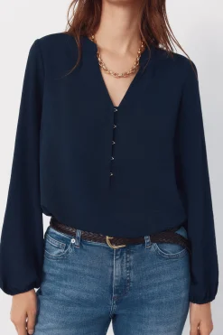 Cortefiel Blusa mao botones^Mujer Camisas Y Blusas