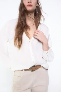 Slowlove Blusa plisada fluida^Mujer Camisas Y Blusas