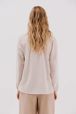 Cortefiel Blusa rayas cordon^Mujer Camisas Y Blusas