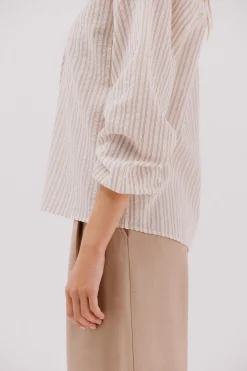 Cortefiel Blusa rayas cordon^Mujer Camisas Y Blusas