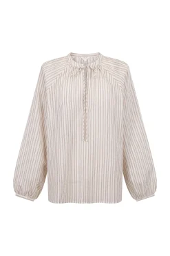 Cortefiel Blusa rayas cordon^Mujer Camisas Y Blusas