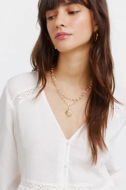 Springfield Blusa rom&aacute;ntica blanca^Mujer Camisas Y Blusas