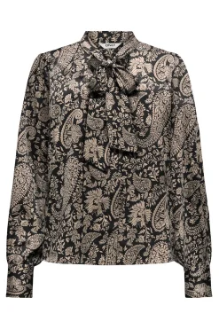 Only Blusa satinada lazo^Mujer Camisas Y Blusas