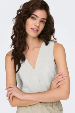 JDY Blusa sin mangas pliegue frontal^Mujer Camisas Y Blusas