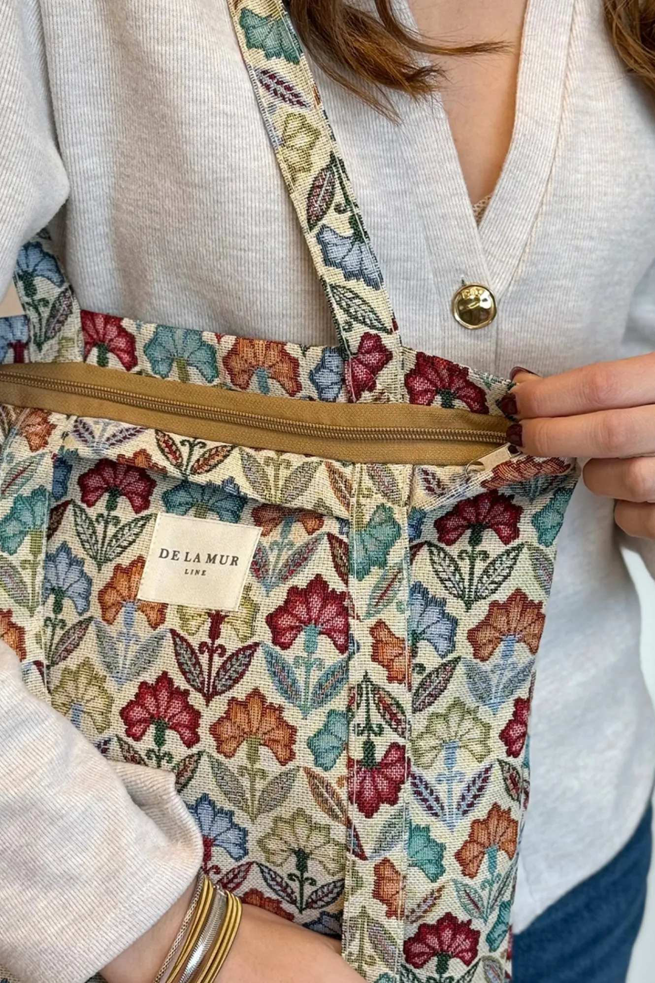 De La Mur Bolsa Pequeña Cremallera Flora^Mujer Bolsos