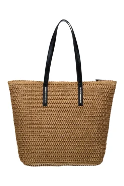 Roxy Bolso rafia playa asas y texto^Mujer Bolsos