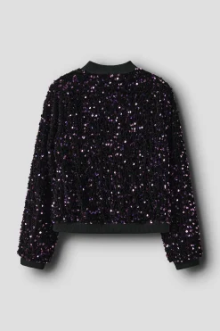 Name It Bomber de lentejuelas y terciopelo de ni&ntilde;a^Niños Abrigos Y Chaquetas