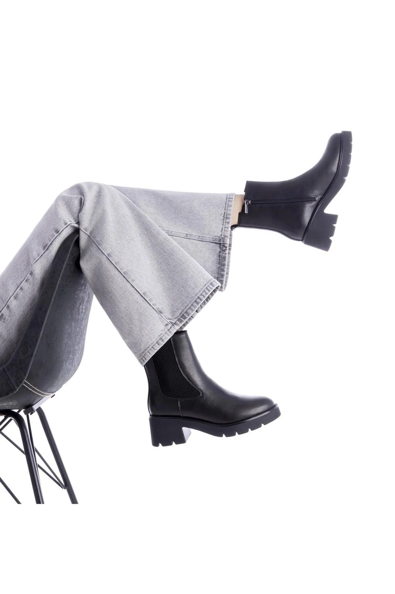 XTI Botin Tipo Chelsea^Mujer Botas