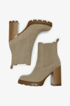 Only Botines de tac&oacute;n tipo chelsea^Mujer Botas