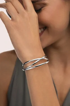 Singularu Brazalete Triple Diana Acero^Mujer Bisutería