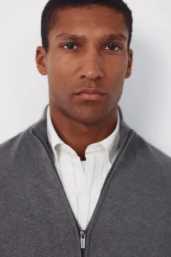 Cortefiel C&aacute;rdigan algod&oacute;n cremallera b&aacute;sico^Hombre Jerséis Y Cárdigans