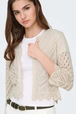 JDY Cárdigan corto crochet^Mujer Jerséis Y Cárdigans