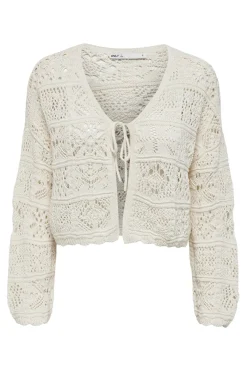 Only C&aacute;rdigan corto de crochet troquelado^Mujer Jerséis Y Cárdigans