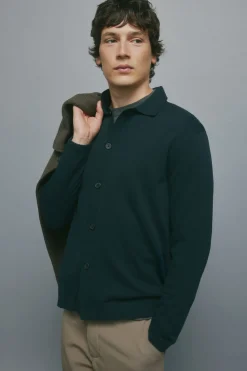 Springfield Cárdigan cuello polo botones^Hombre Jerséis Y Cárdigans