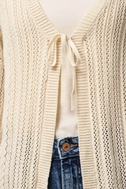 Pieces C&aacute;rdigan de algod&oacute;n^Mujer Jerséis Y Cárdigans