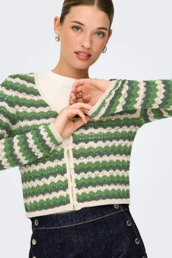 Only C&aacute;rdigan de crochet troquelado^Mujer Jerséis Y Cárdigans