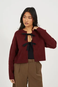 Brave Soul C&aacute;rdigan de punto con lazos^Mujer Jerséis Y Cárdigans