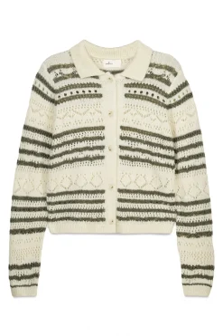 Springfield C&aacute;rdigan pointelle de rayas^Mujer Jerséis Y Cárdigans