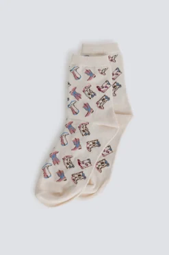 Springfield Calcet&iacute;n largo botas cowboy^Mujer Calcetines