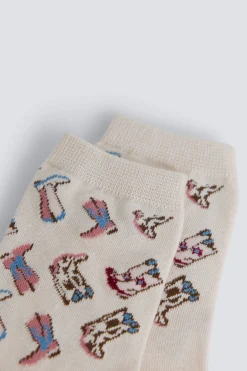 Springfield Calcet&iacute;n largo botas cowboy^Mujer Calcetines