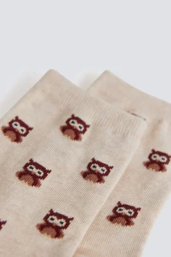 Springfield Calcet&iacute;n largo buhos^Mujer Calcetines