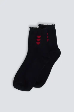 Springfield Calcetín largo corazones^Mujer Calcetines