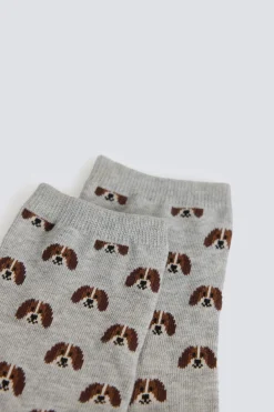 Springfield Calcet&iacute;n largo perritos^Mujer Calcetines
