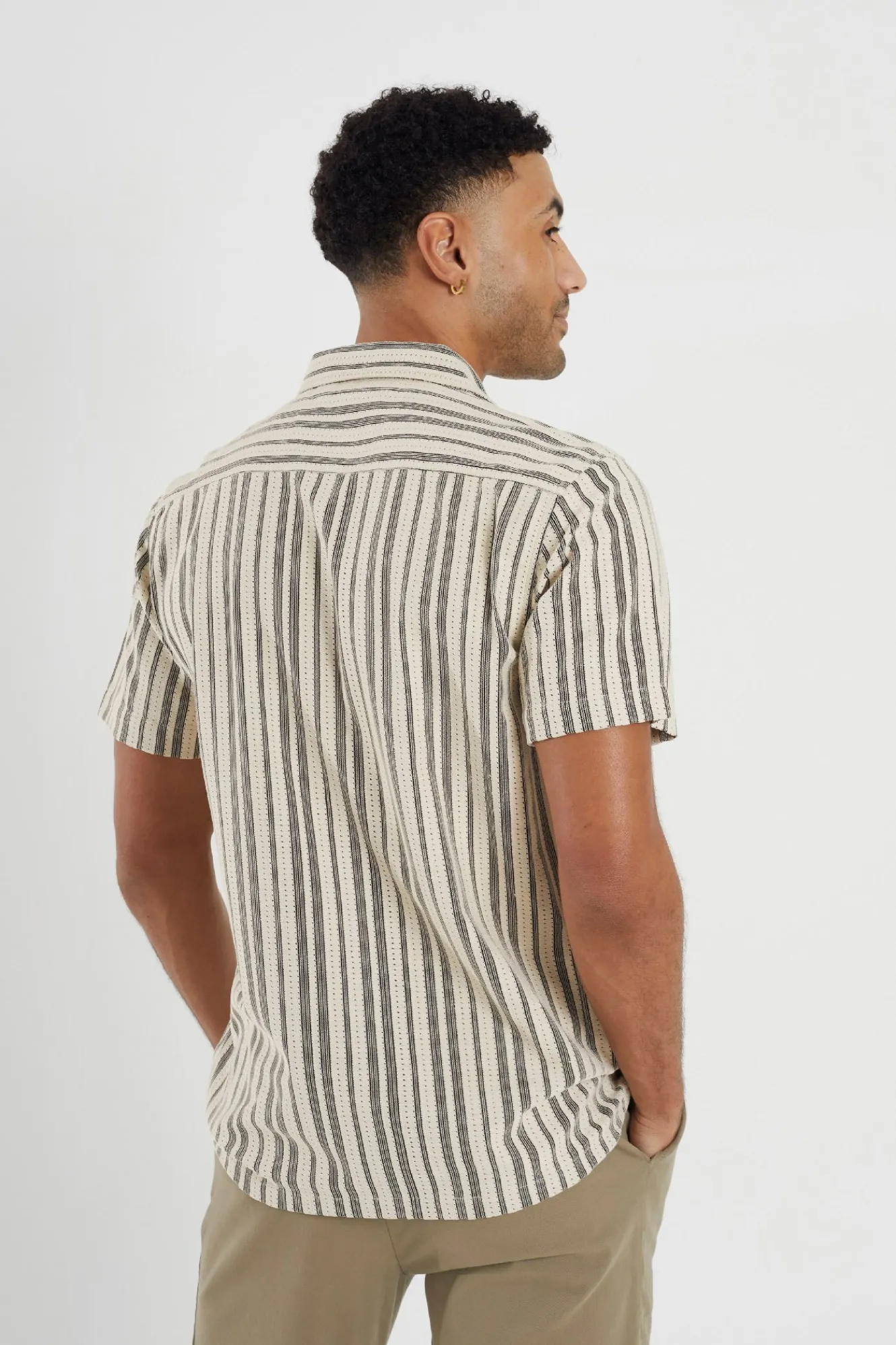 Brave Soul Camisa a rayas manga corta^Hombre Camisas