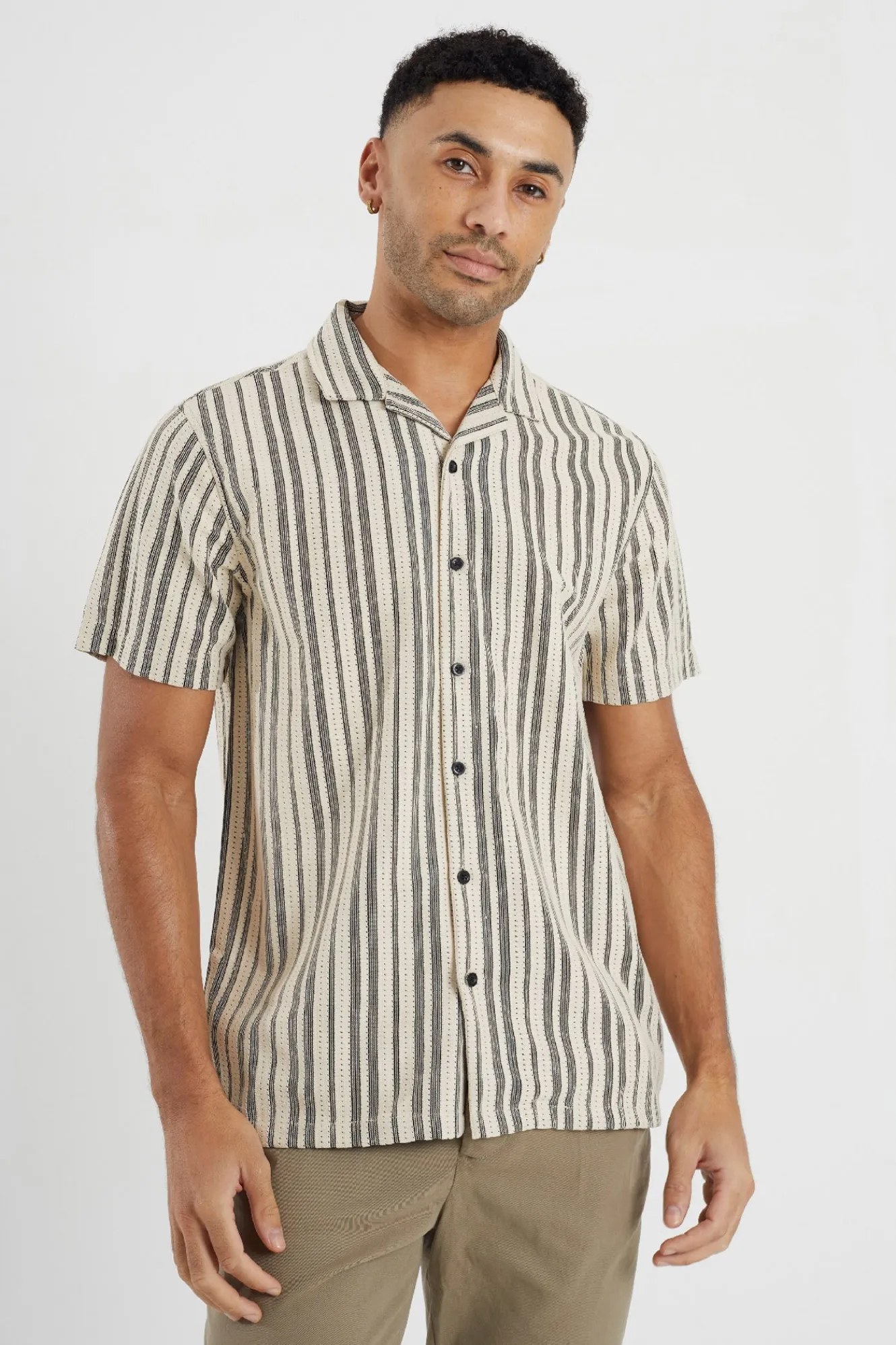 Brave Soul Camisa a rayas manga corta^Hombre Camisas