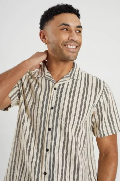 Brave Soul Camisa a rayas manga corta^Hombre Camisas